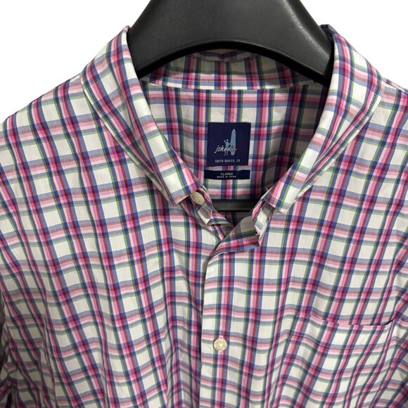 Johnnie O Shirt Mens XL Check Long Sleeve Button Down Casual Dress - Picture 4 of 6